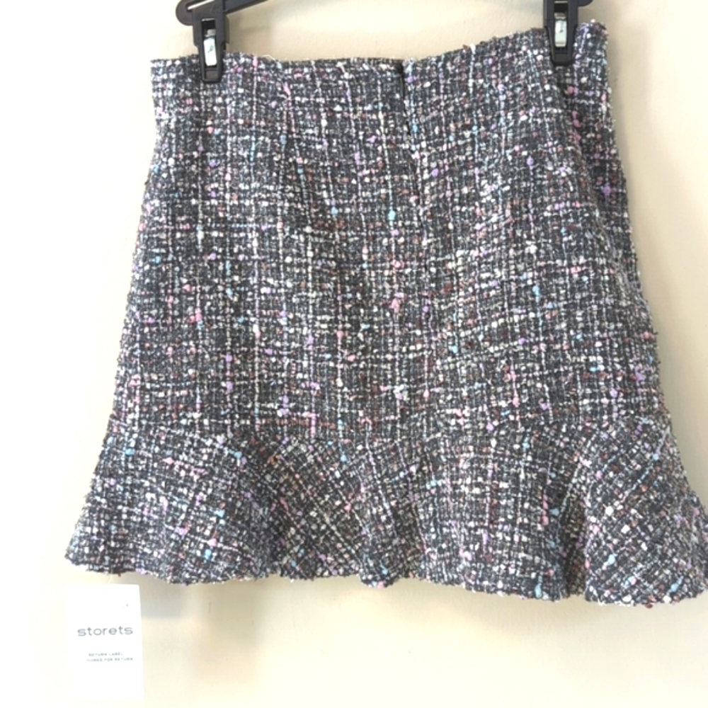 Storets Tweed Ruffle Bottom Skirt - Picture 3 of 14